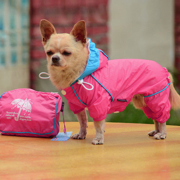 Small Pet Dog Hoody Jacket Rain Coat