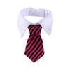 Dog Grooming Cat Striped Bow Tie Collar