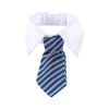 Dog Grooming Cat Striped Bow Tie Collar